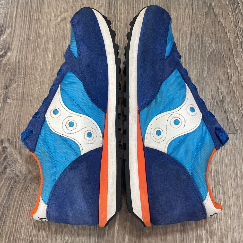 Saucony Jazz Low Pro Blue Orange Suede Sneakers SK267017 Womens 5.5M EU 37.5